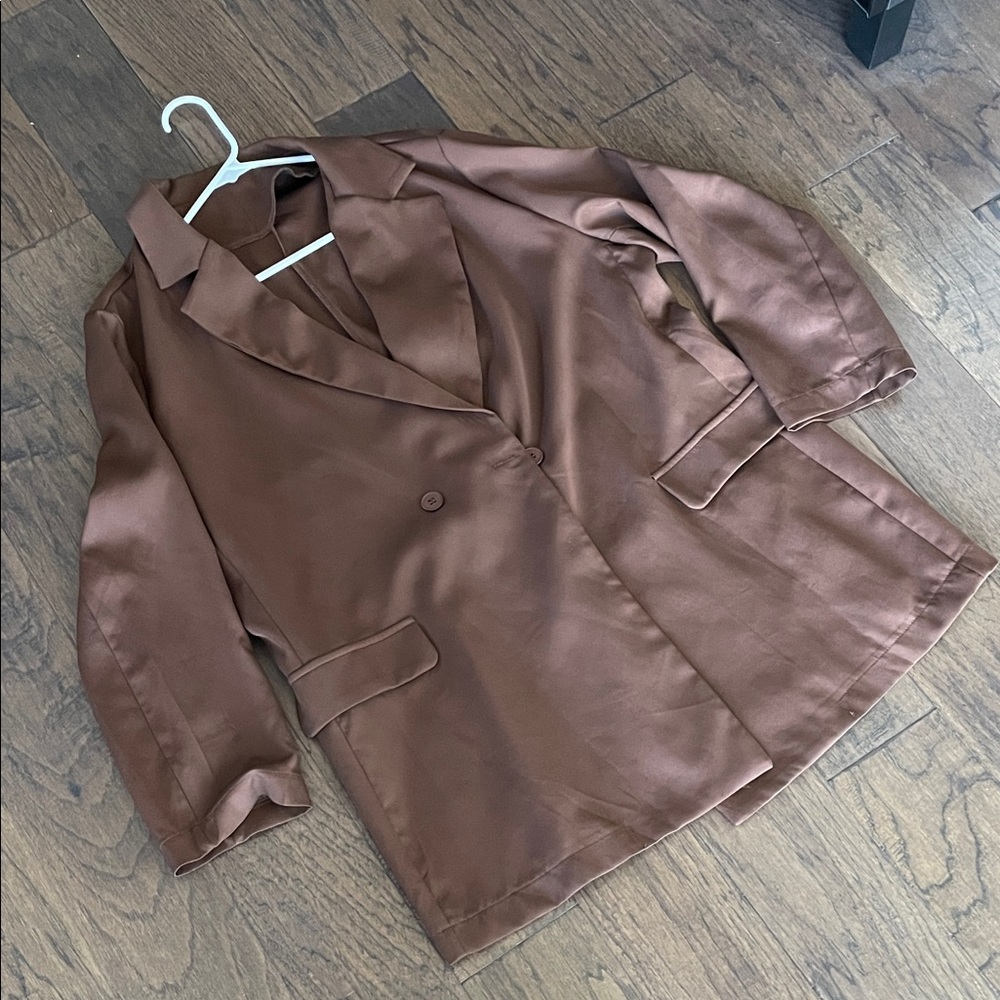 SHEIN Chocolate Brown Blazer